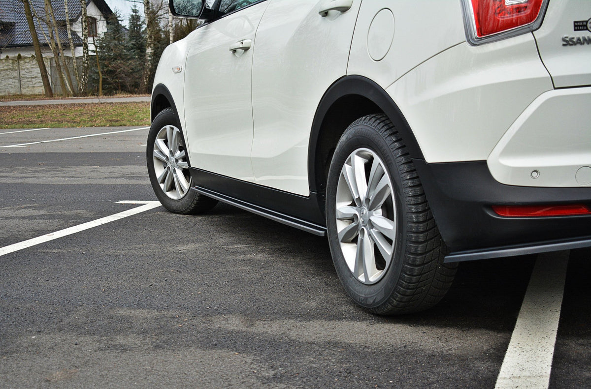 Street+ Seitenschweller Leisten passend für SSANGYONG TIVOLI schwarz Hochglanz – Ansicht 4