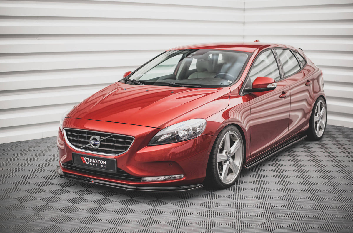 Street+ Spoilerlippe Front Ansatz passend für Volvo V40 schwarz Hochglanz – Ansicht 1