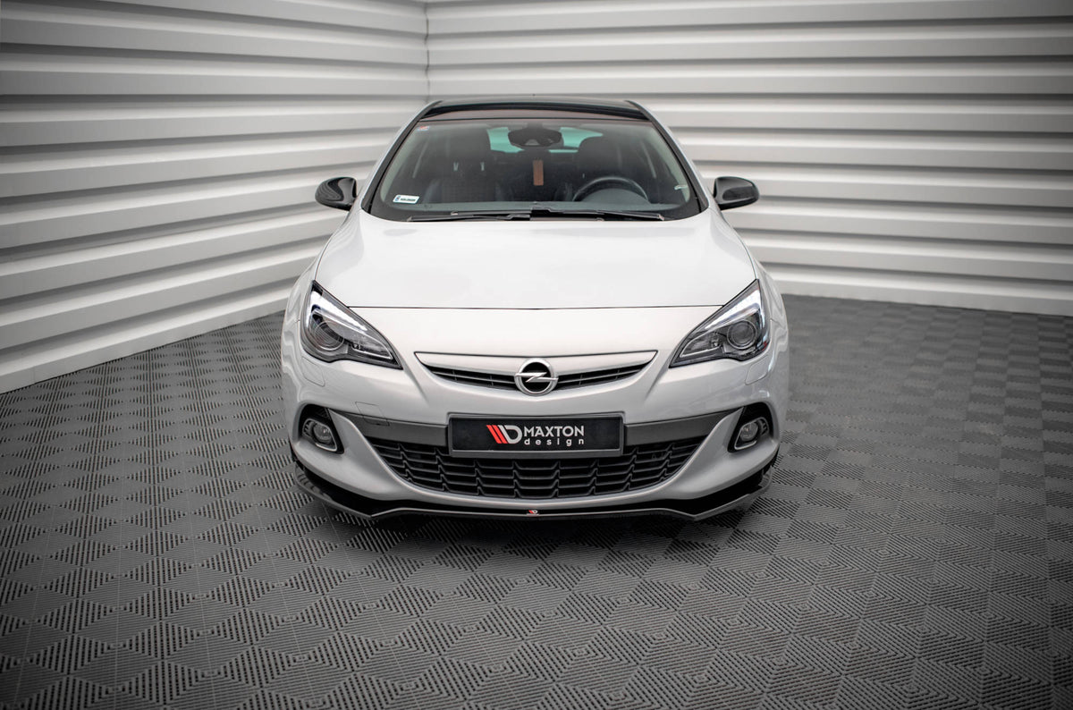 Street+ Spoilerlippe Front Ansatz V.2 passend für Opel Astra GTC OPC-Line J schwarz Hochglanz – Ansicht 1