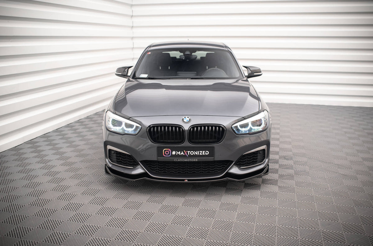 Street+ Spoilerlippe Front Ansatz V.2 passend für BMW 1er F20/F21 M-Power schwarz Hochglanz – Ansicht 3