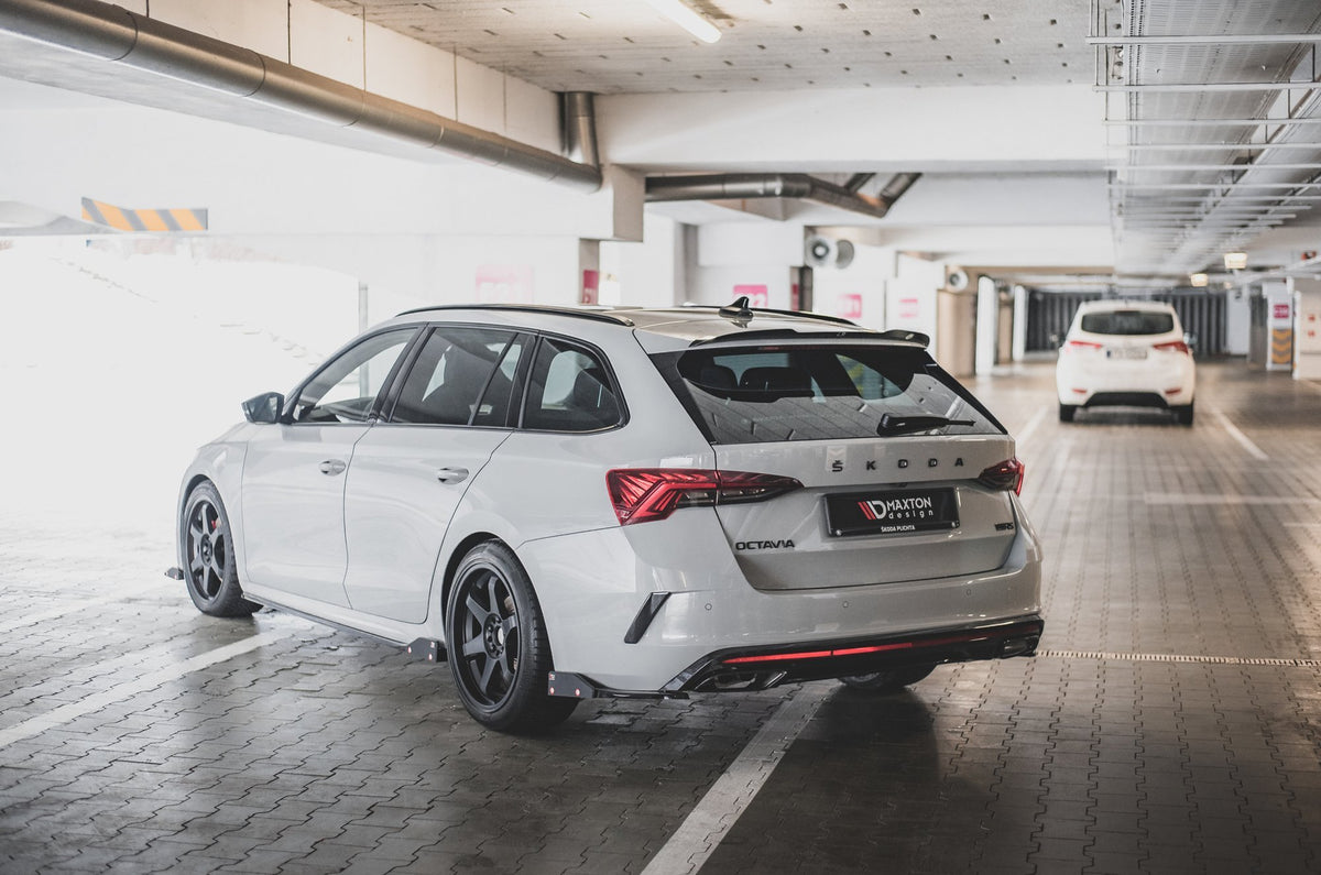 Heck Ansatz Flaps Diffusor V.2 + Flaps passend für Skoda Octavia RS Combi / Liftback Mk4 / Mk4 Facelift – Ansicht 5