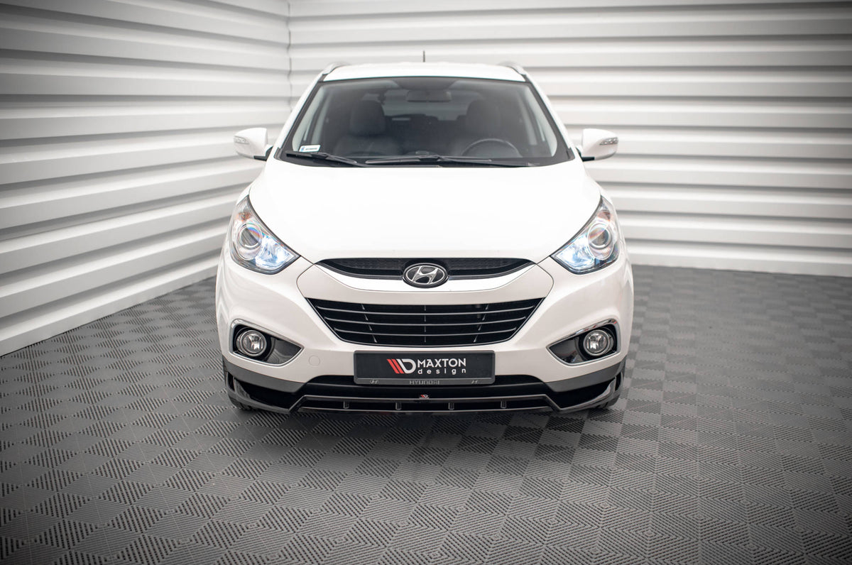 Street+ Spoilerlippe Front Ansatz passend für Hyundai ix35 Mk1 schwarz Hochglanz – Ansicht 1