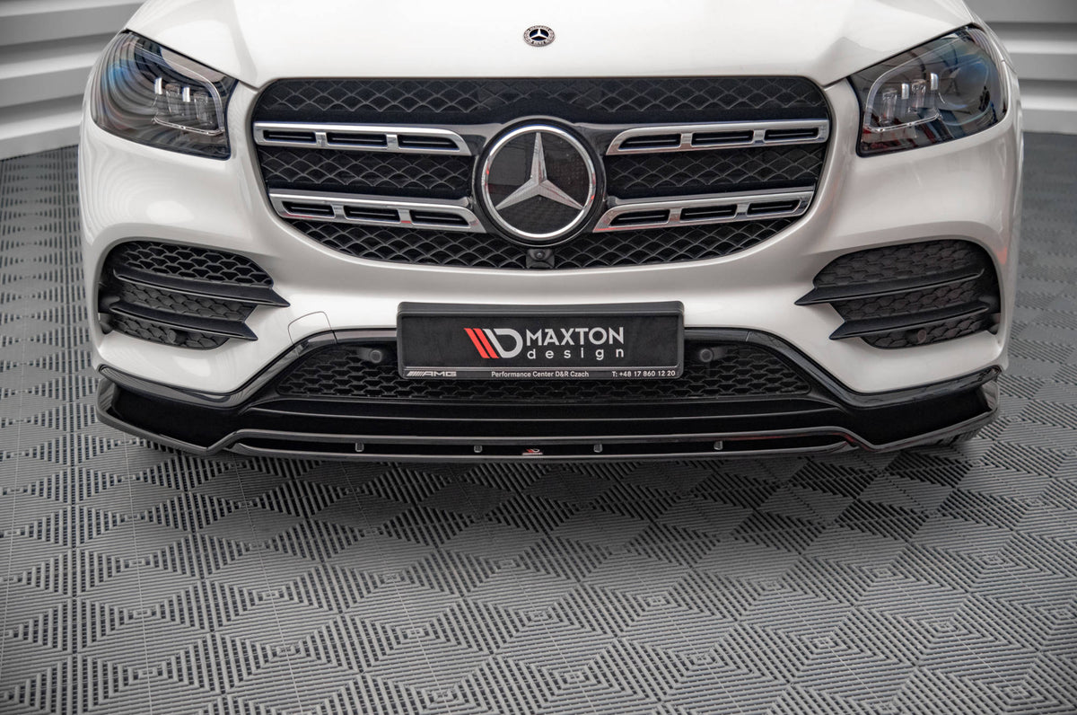 Street+ Spoilerlippe Front Ansatz V.1 passend für Mercedes-Benz GLS AMG-Line X167 schwarz Hochglanz – Ansicht 1