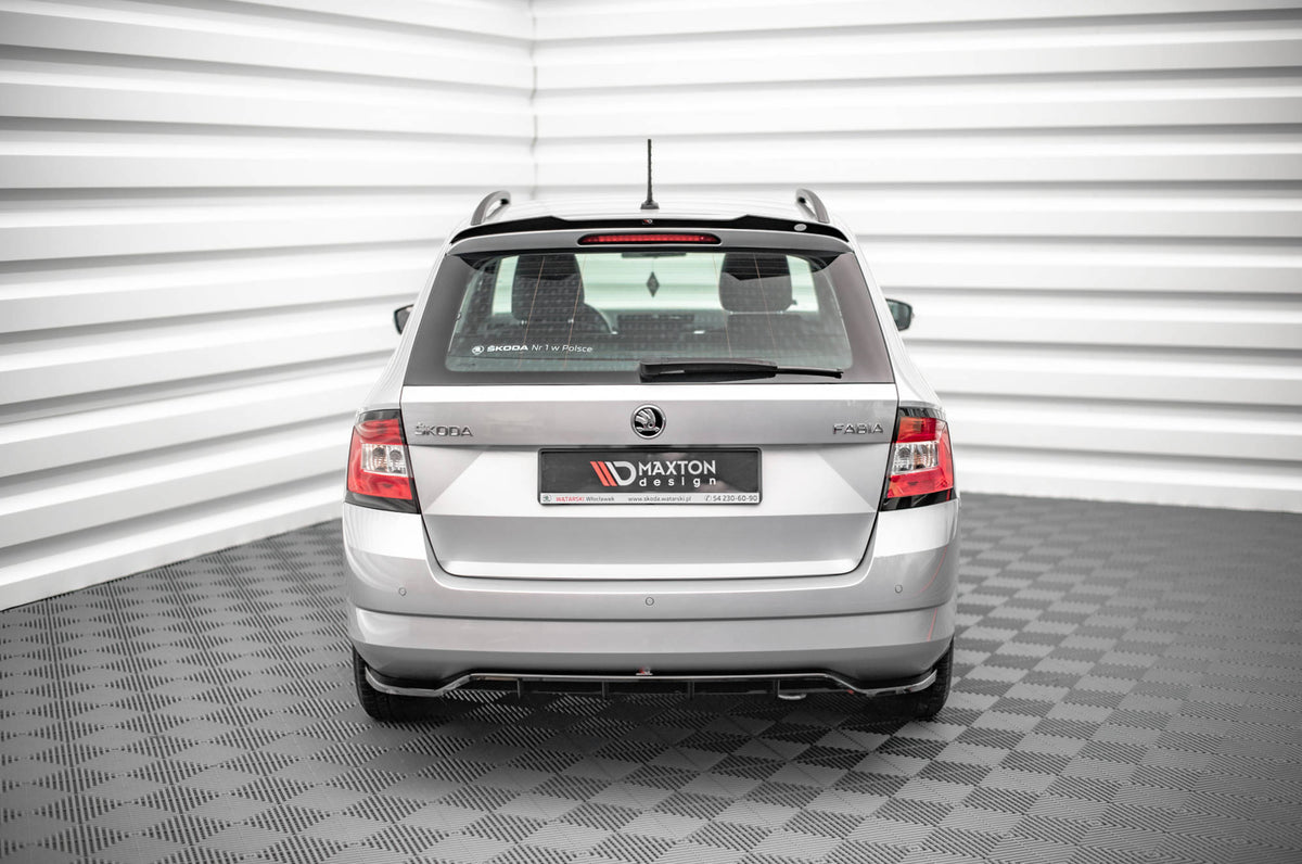 Street+ Mittlerer Diffusor RACE passend für Skoda Fabia Combi Mk3 schwarz Hochglanz – Ansicht 1
