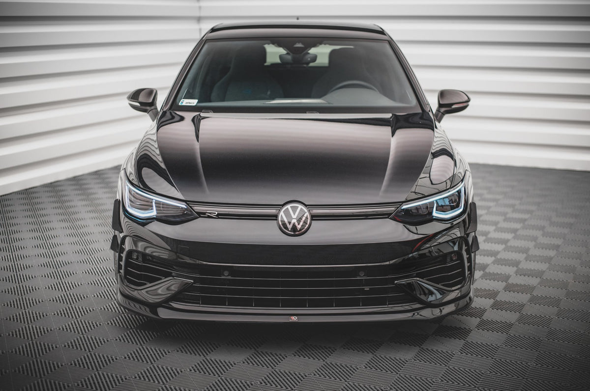 Street+ Spoilerlippe Front Ansatz V.5 passend für VW Golf R Hatchback / Variant  Mk8 schwarz Hochglanz – Ansicht 1