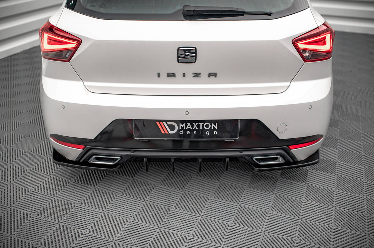 Heck Ansatz Flaps Diffusor passend für Seat Ibiza FR/ Standard Mk5 schwarz Hochglanz – Ansicht 4