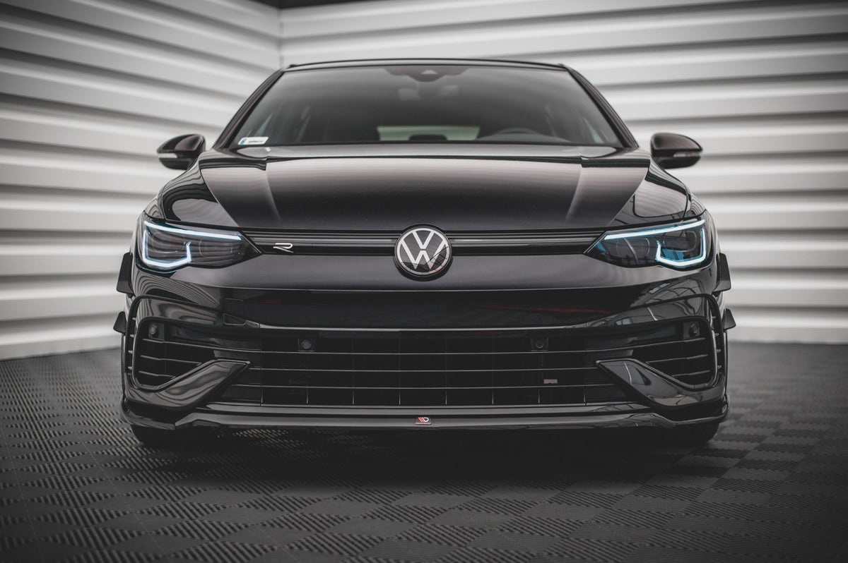 Street+ Spoilerlippe Front Ansatz V.6 passend für VW Golf R Hatchback / Variant  Mk8 schwarz Hochglanz – Ansicht 3