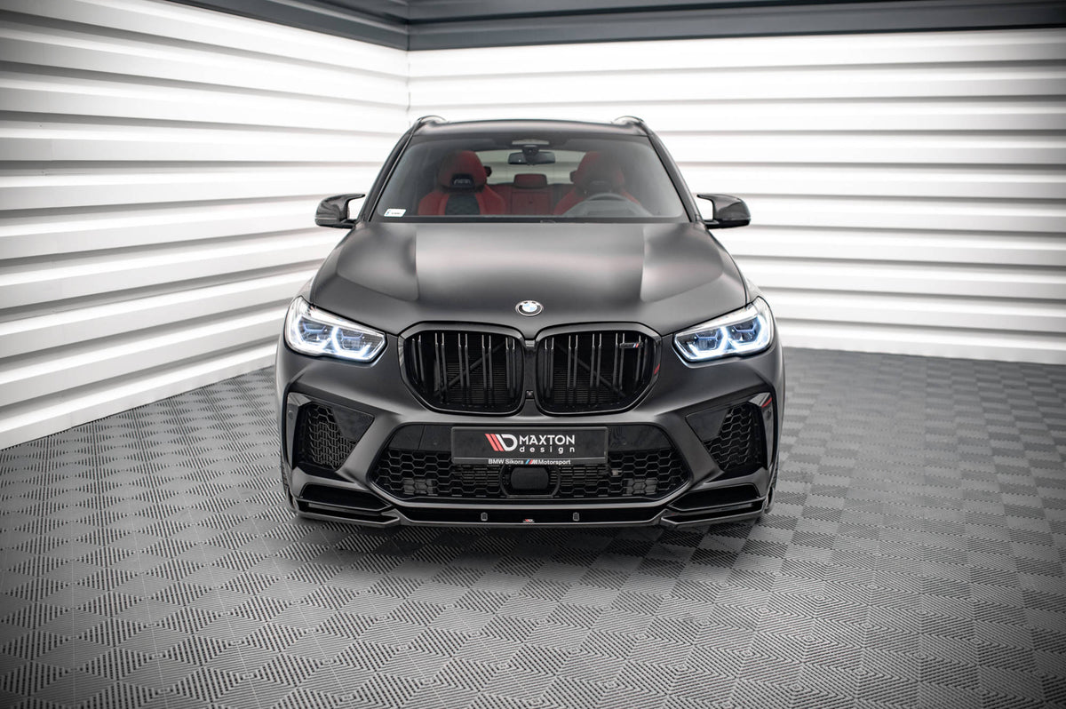 Street+ Spoilerlippe Front Ansatz V.2 passend für BMW  X5M F95 schwarz Hochglanz – Ansicht 1