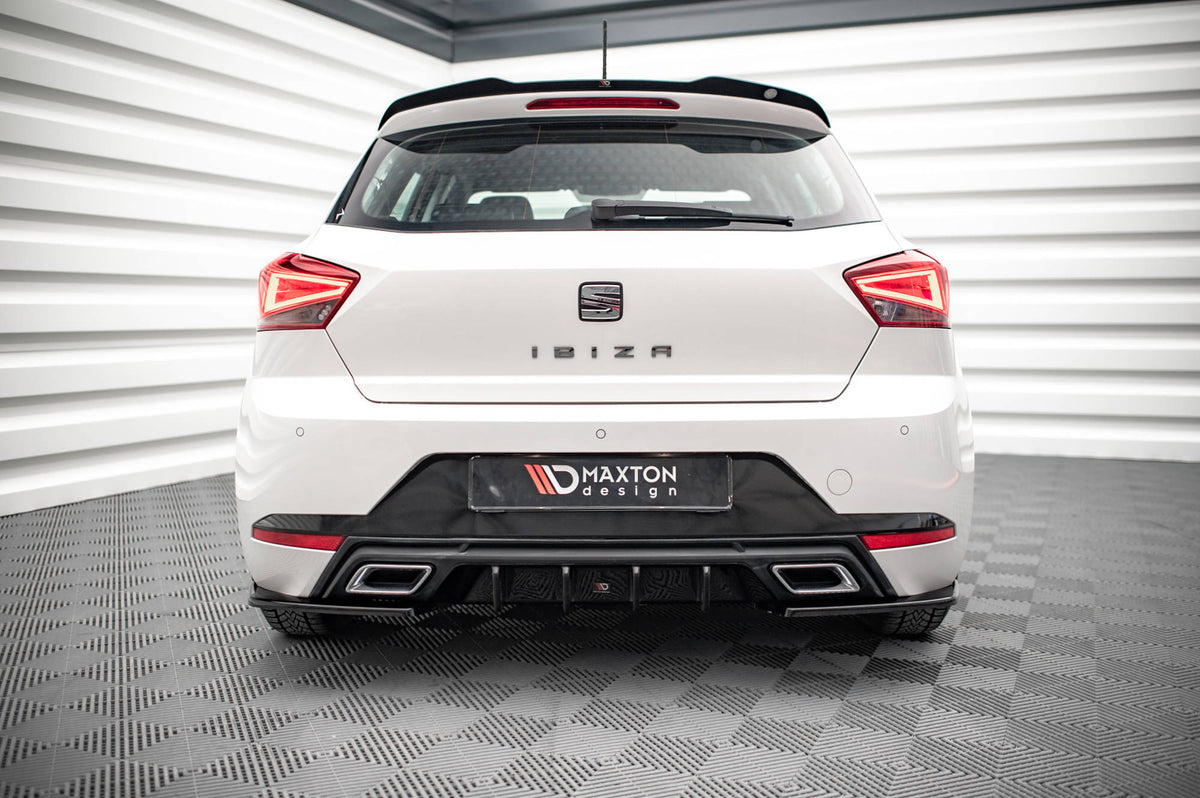 Diffusor Heck Ansatz passend für Seat Ibiza FR Mk5 schwarz Hochglanz – Ansicht 4