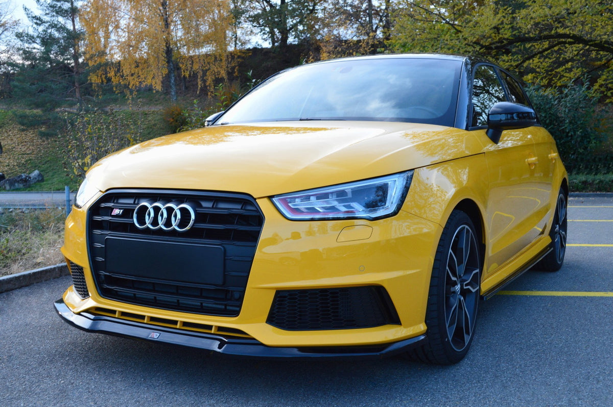 Street+ Spoilerlippe Front Ansatz passend für Audi S1 8X schwarz Hochglanz – Ansicht 4