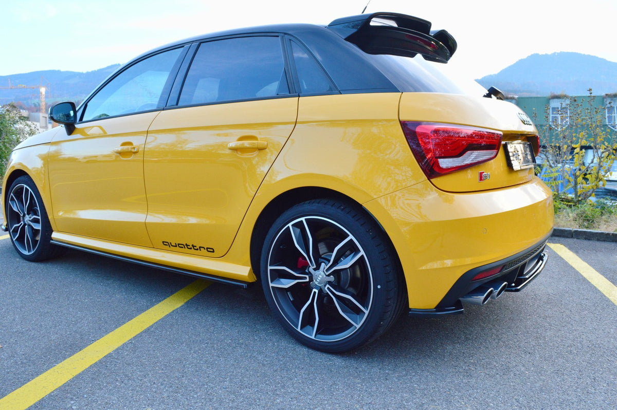 Street+ Seitenschweller Leisten passend für Audi S1 8X schwarz Hochglanz – Ansicht 2