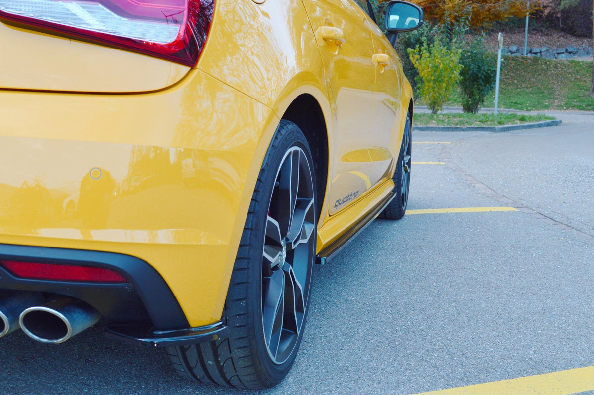 Heck Ansatz Flaps Diffusor passend für Audi S1 8X schwarz Hochglanz – Ansicht 3