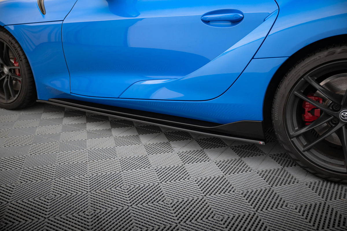 Street+ Seitenschweller Leisten passend für V.1 passend für Toyota Supra Mk5 schwarz Hochglanz – Ansicht 4