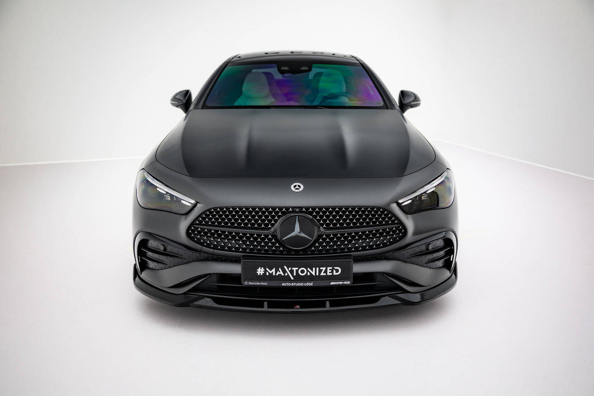 Street+ Spoilerlippe Front Ansatz V.2 passend für Mercedes-Benz CLE AMG-Line C236 schwarz Hochglanz – Ansicht 1