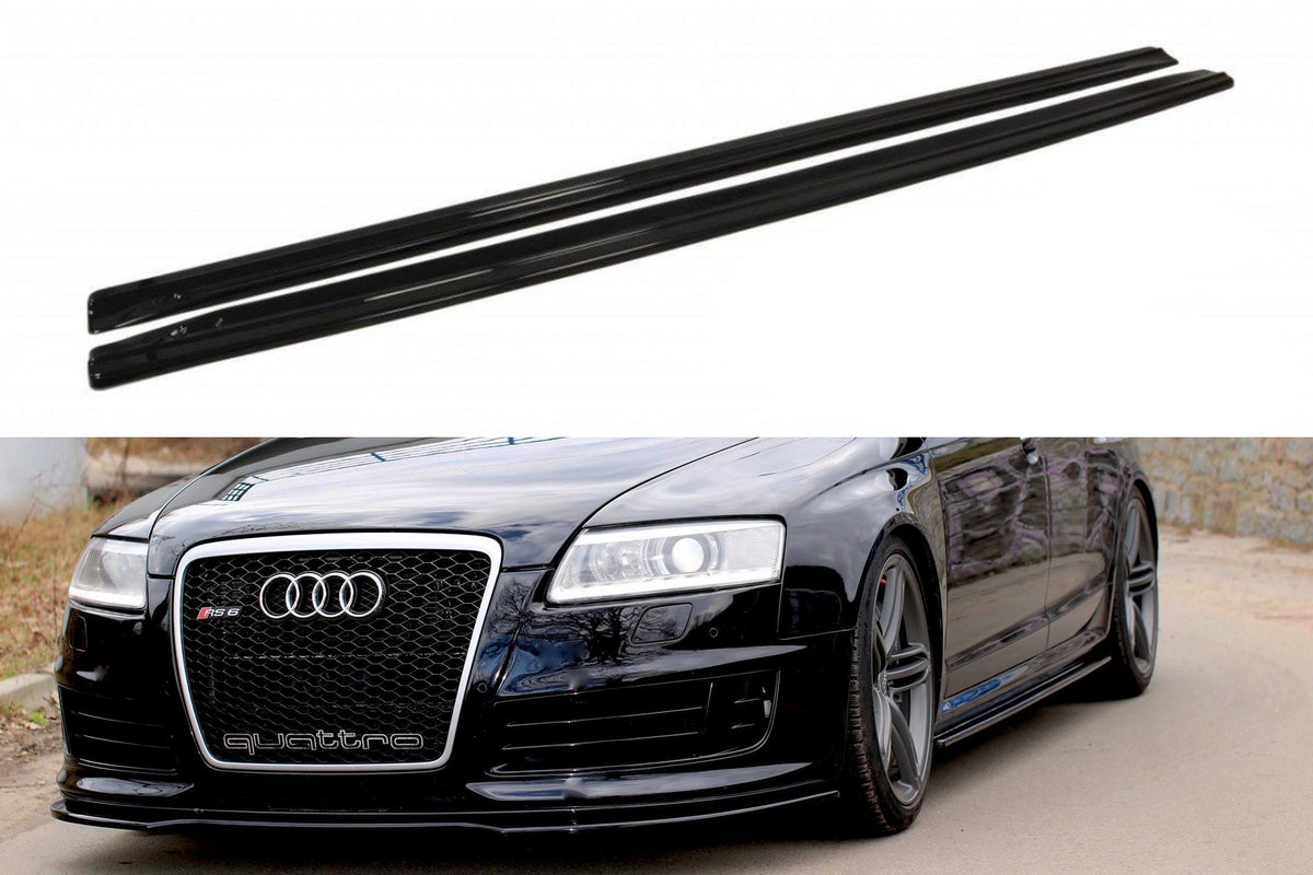Street+ Seitenschweller Leisten passend für Audi RS6 C6 schwarz Hochglanz – Ansicht 2