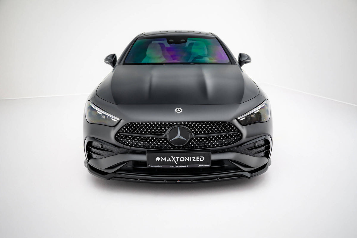 Street+ Spoilerlippe Front Ansatz V.1 passend für Mercedes-Benz CLE AMG-Line C236 schwarz Hochglanz – Ansicht 1