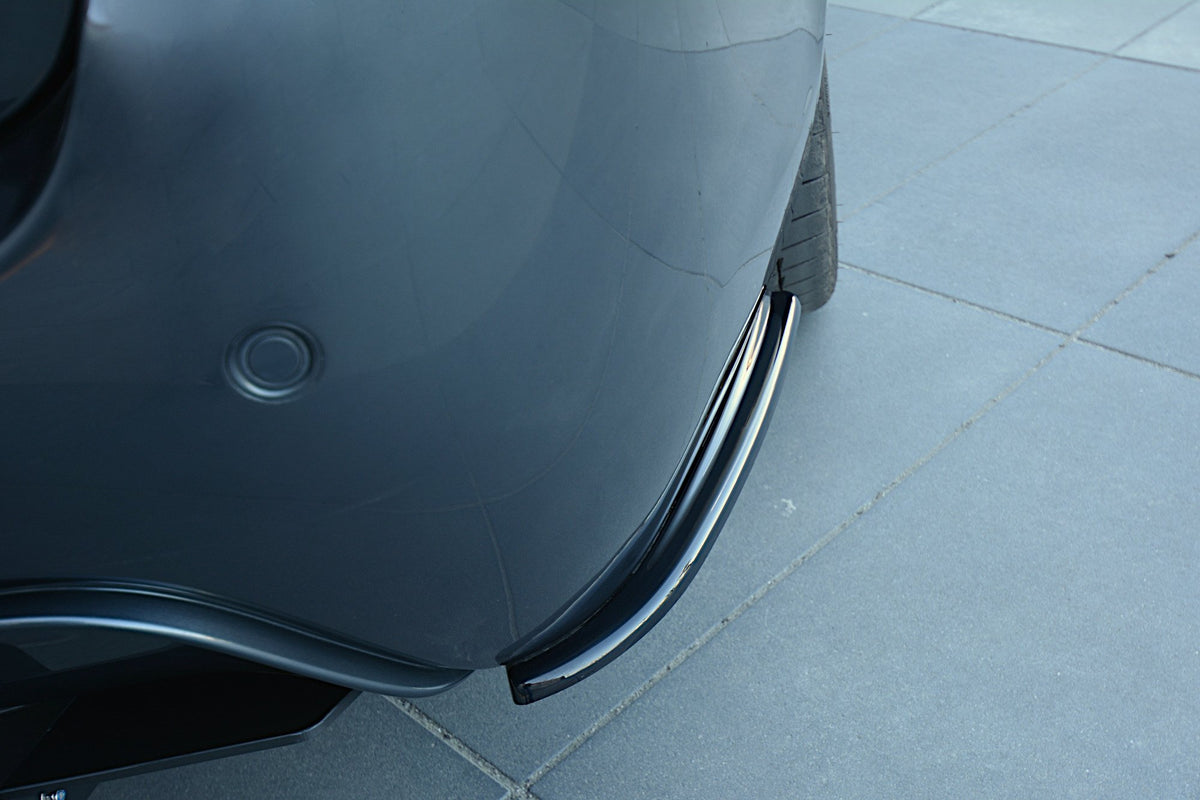 Heck Ansatz Flaps Diffusor passend für BMW 5er E60/E61 M Paket schwarz Hochglanz – Ansicht 4