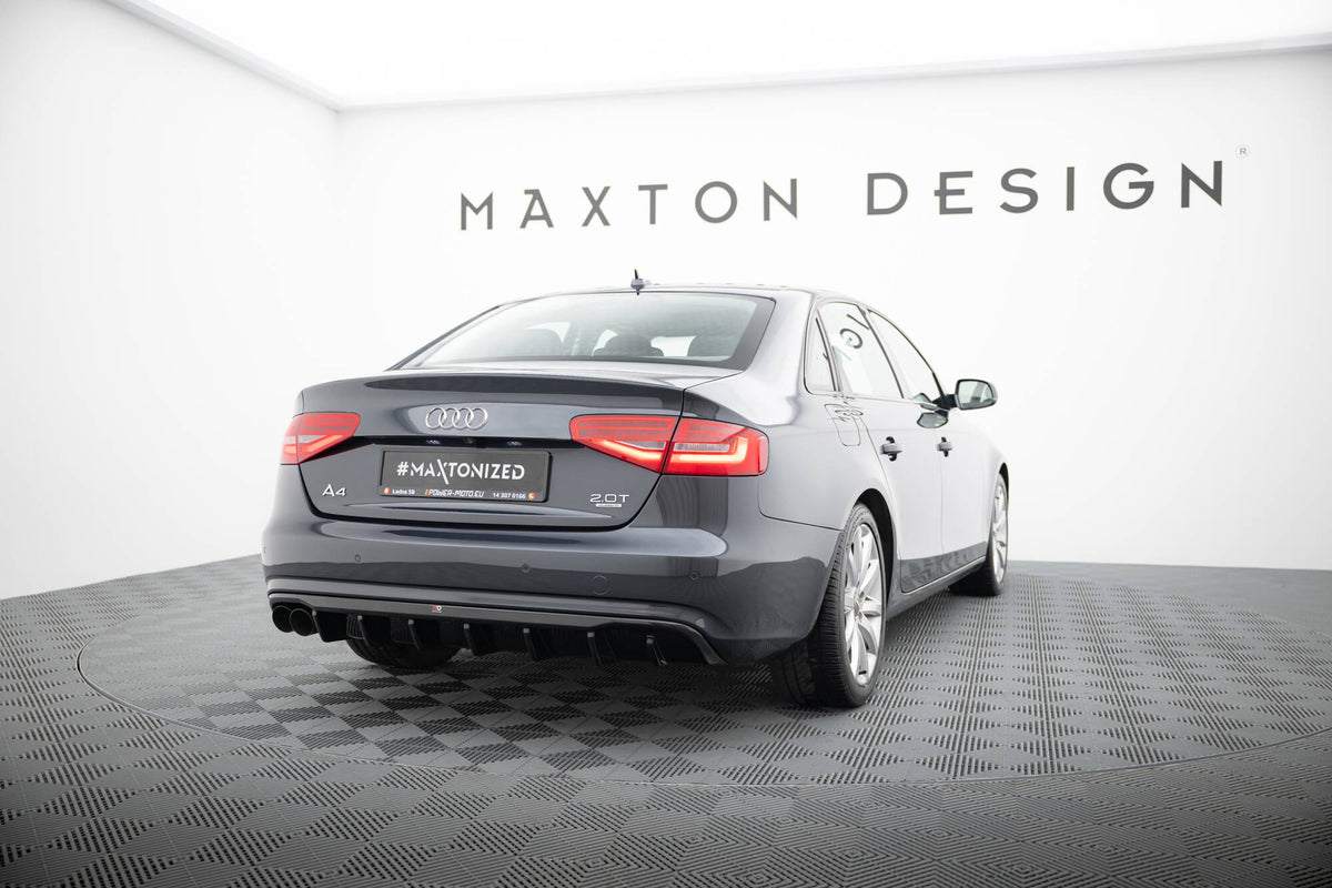 Diffusor Heck Ansatz passend für Audi A4 B8 Facelift (Doppelauspuff li.) – Ansicht 1