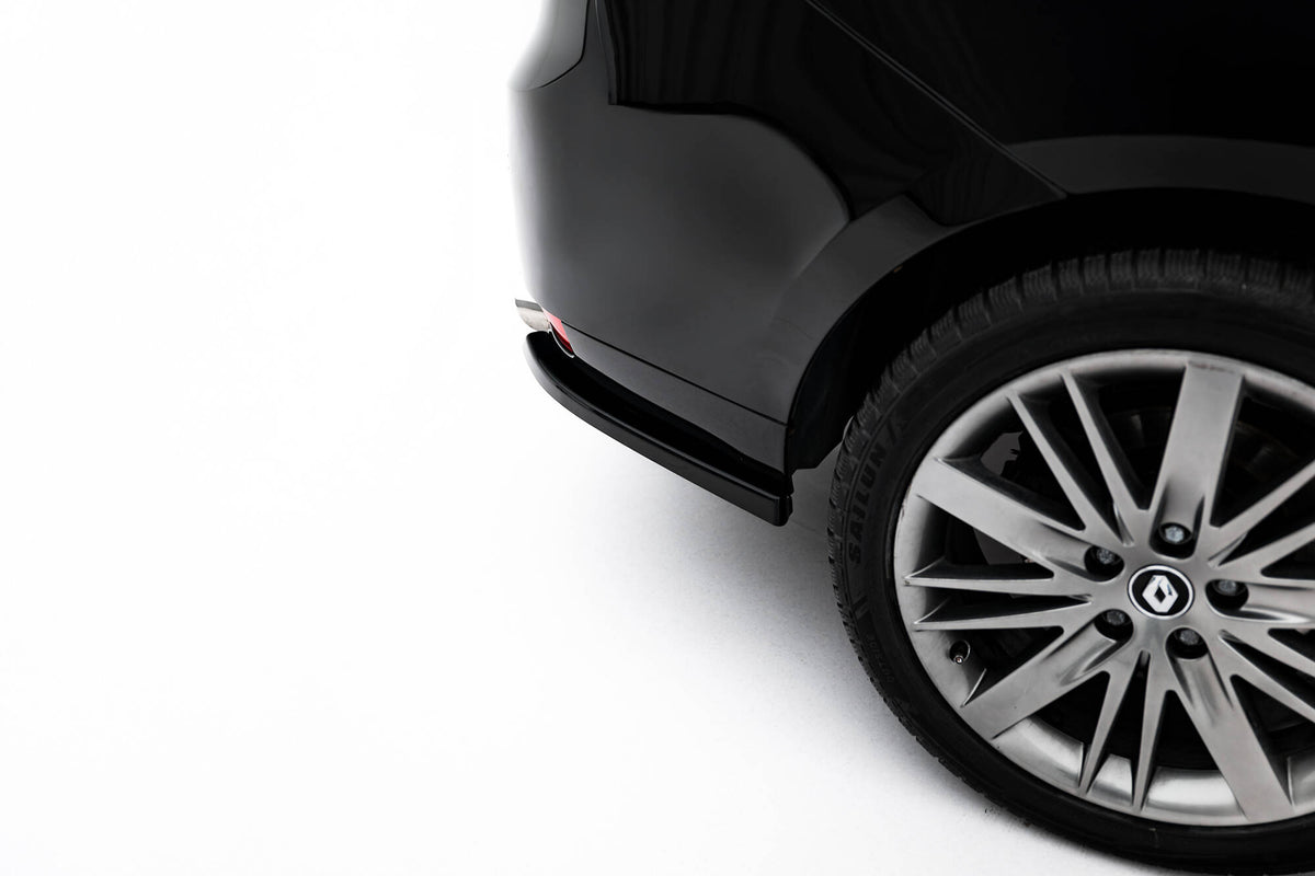 Heck Ansatz Flaps Diffusor passend für Renault Laguna Hatchback GT Mk3 schwarz Hochglanz – Ansicht 4