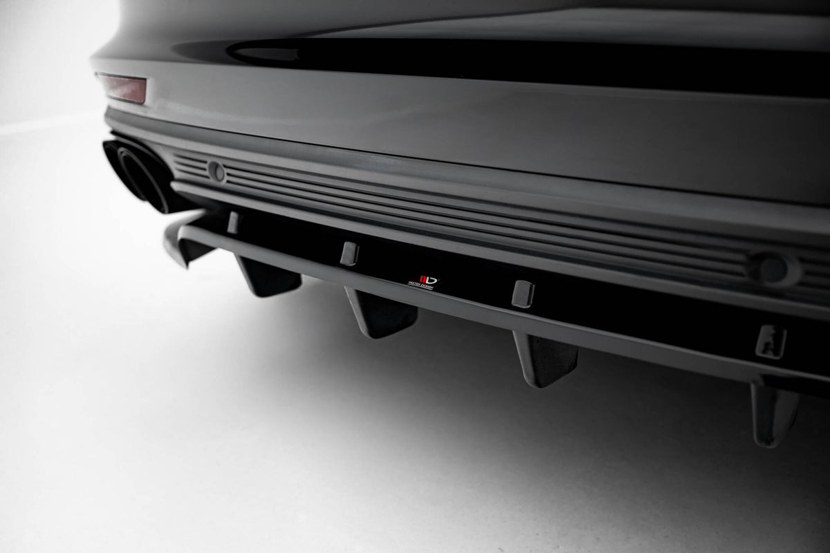 Street+ Mittlerer Diffusor RACE passend für Porsche Panamera Turbo S E-Hybrid / Panamera E-Hybrid / Panamera 4S 971 schwarz Hochglanz – Ansicht 4