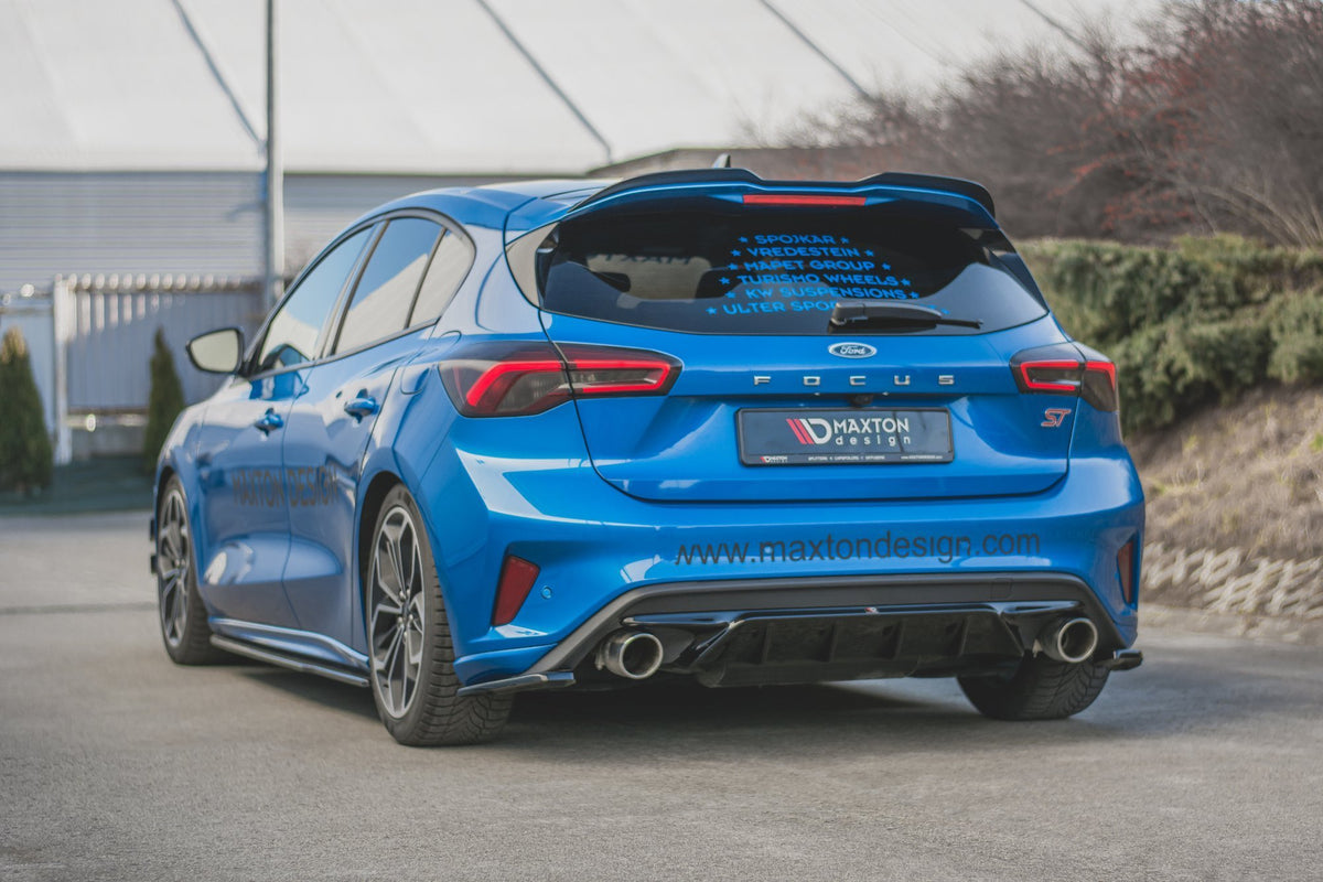 Heck Ansatz Flaps Diffusor V.1 passend für Ford Focus ST Mk4 schwarz Hochglanz – Ansicht 9