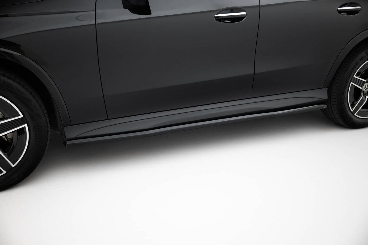 Street+ Seitenschweller Leisten passend für Mercedes-Benz GLC Coupe AMG-Line C254 schwarz Hochglanz – Ansicht 4