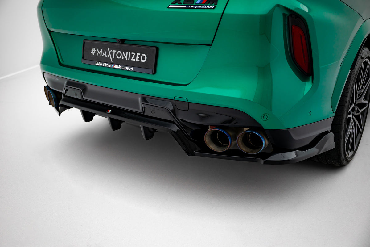 Street+ Mittlerer Diffusor RACE passend für BMW X6 M F96 Facelift schwarz Hochglanz – Ansicht 1