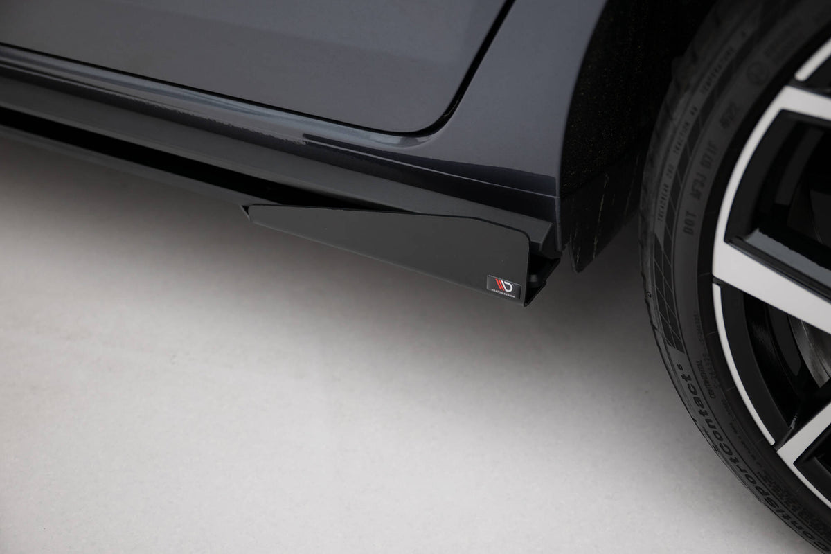 Seitenschweller Flaps passend für VW Polo GTI Mk6 Facelift schwarz Hochglanz – Ansicht 3