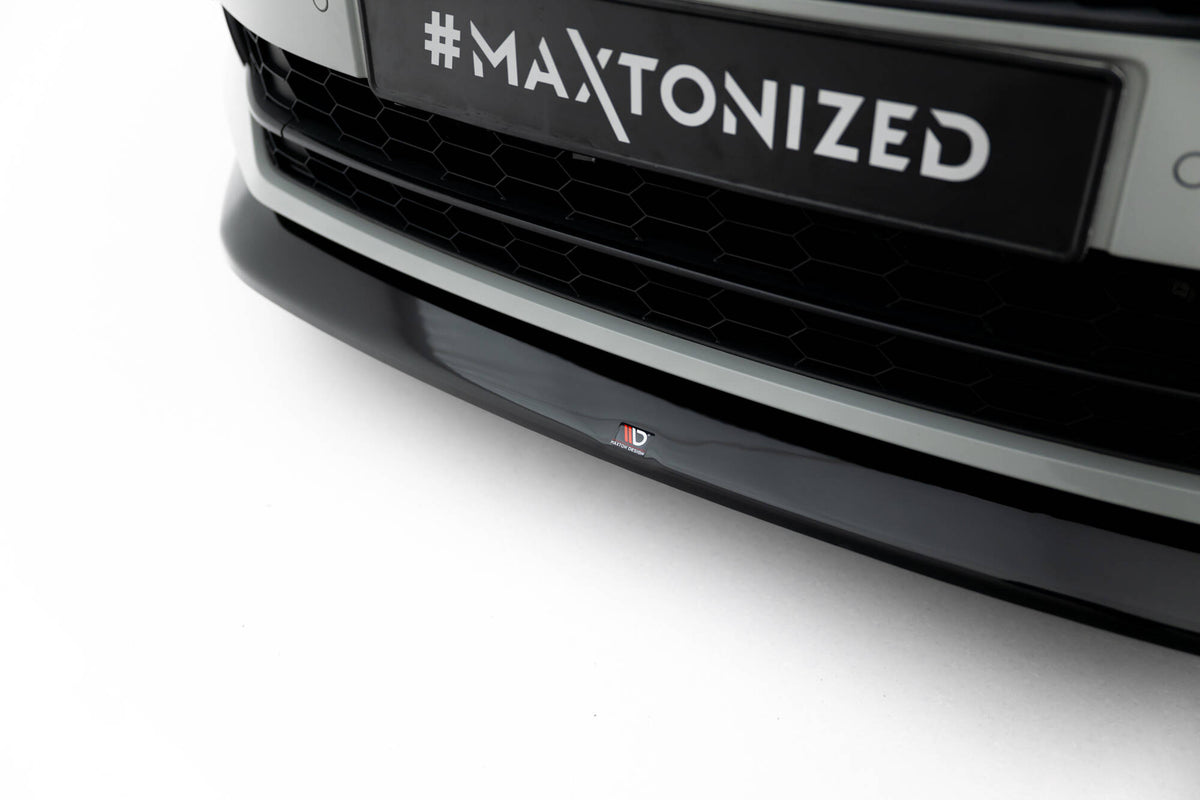 Street+ Spoilerlippe Front Ansatz V.1 passend für Skoda Superb Liftback / Combi Mk3 schwarz Hochglanz – Ansicht 4