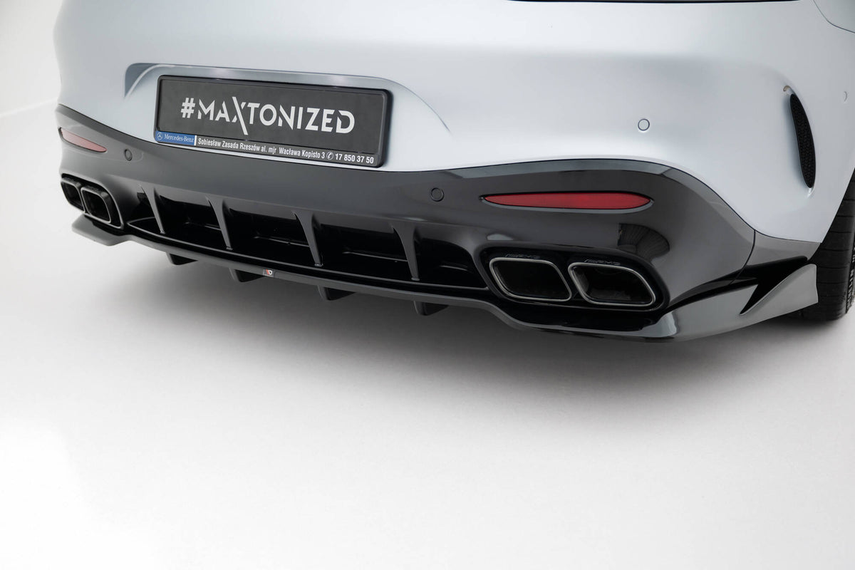 Street+ Mittlerer Diffusor RACE V.2 passend für Mercedes-AMG GT 63 / 55 / 63 S E Performance C192 schwarz Hochglanz – Ansicht 3