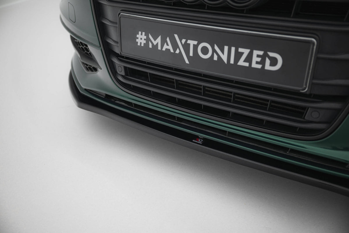 Street+ Spoilerlippe Front Ansatz V.1 passend für Audi S6 / A6 S-Line C7 schwarz Hochglanz – Ansicht 3