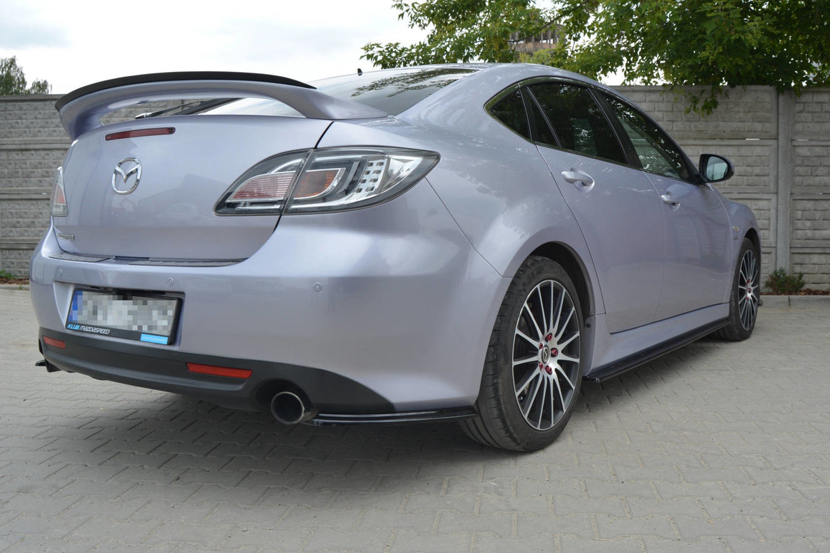 Street+ Seitenschweller Leisten passend für MAZDA 6 MK2 SPORT HATCH (GH-SERIES) vor Facelift schwarz Hochglanz – Ansicht 4