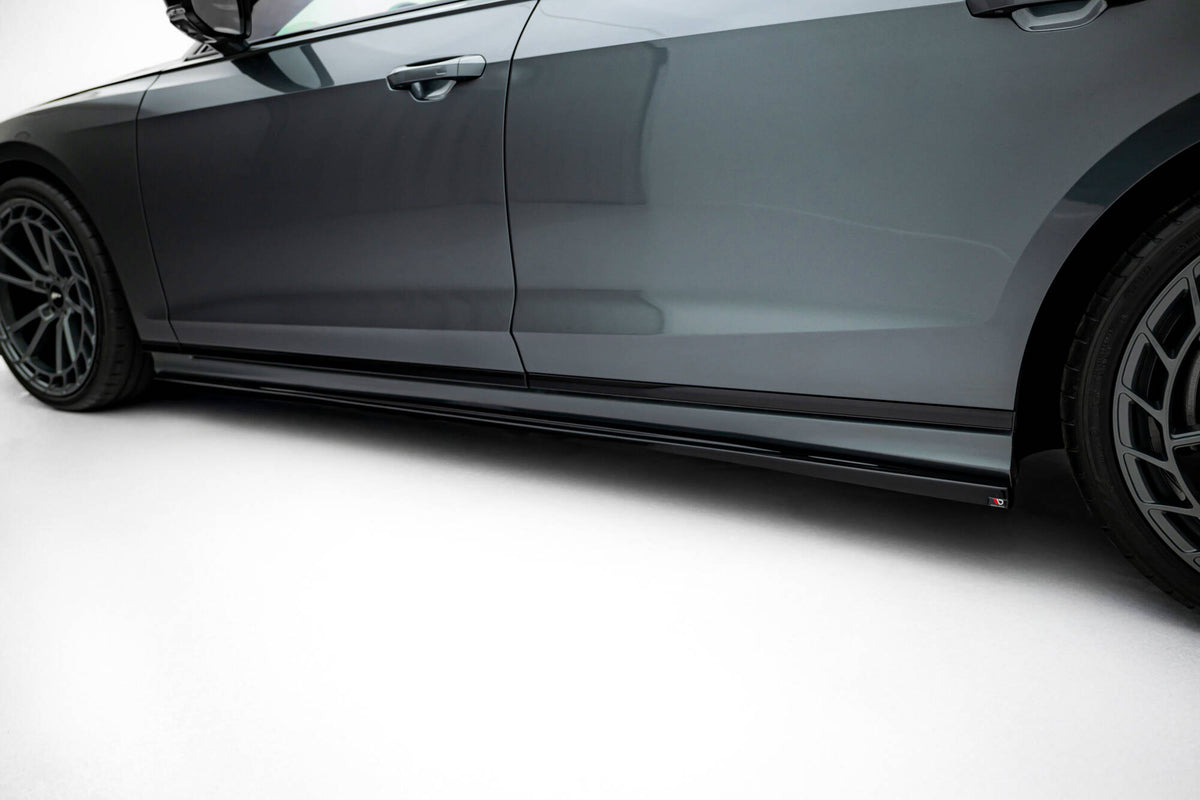 Street+ Seitenschweller Leisten passend für Audi S8 / A8 S-Line D5 Facelift schwarz Hochglanz – Ansicht 4