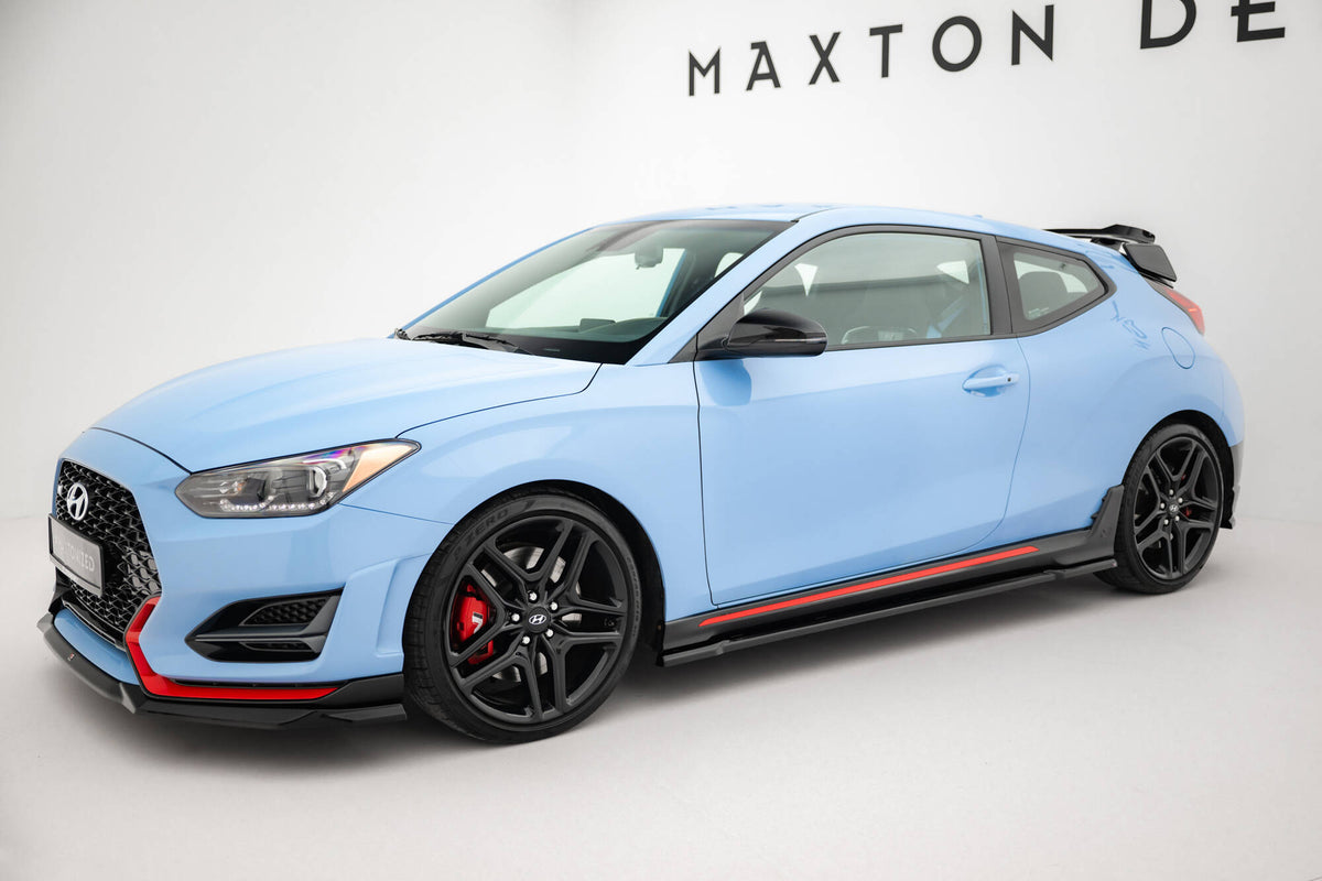 Street+ Seitenschweller Leisten passend für Hyundai Veloster N Mk2 schwarz Hochglanz – Ansicht 1