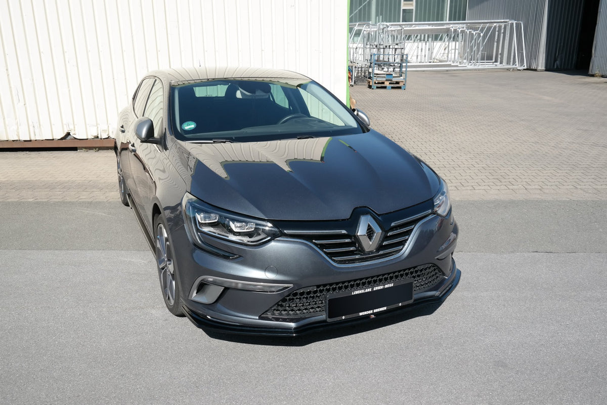 Street+ Spoilerlippe Front Ansatz passend für Renault Megane Mk.4 GT-Line schwarz Hochglanz – Ansicht 3