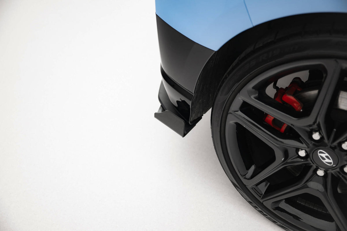 Street Pro Heck Ansatz Flaps Diffusor + Flaps passend für Hyundai Veloster N Mk2 schwarz Hochglanz – Ansicht 3