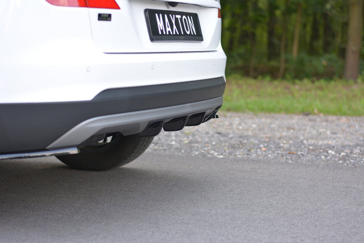 Diffusor Heck Ansatz passend für Hyundai Tucson Mk3 Facelift schwarz Hochglanz – Ansicht 4