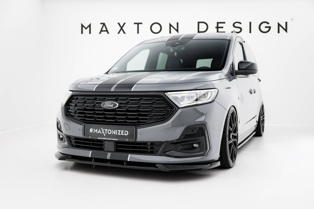 Street+ Spoilerlippe Front Ansatz passend für Ford Transit Connect Mk3 schwarz Hochglanz – Ansicht 3
