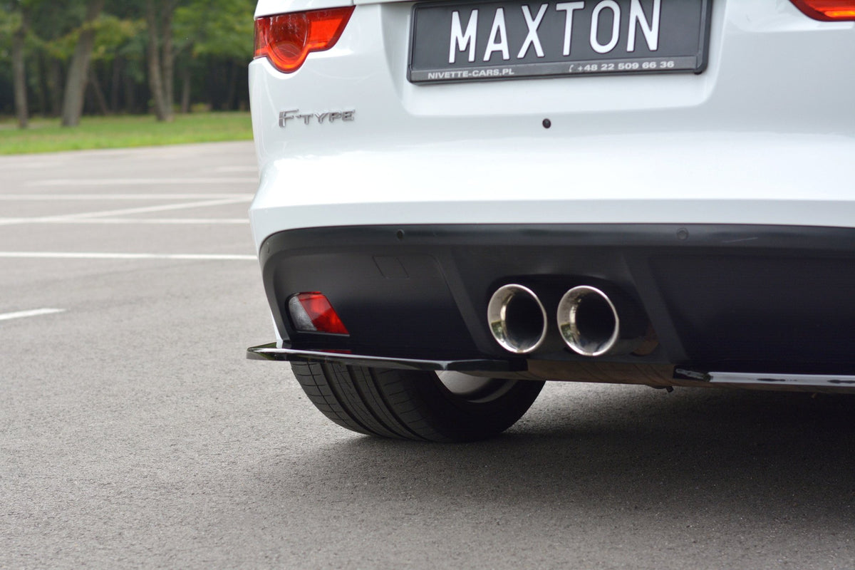 Heck Ansatz Flaps Diffusor passend für Jaguar F-Type X152 schwarz Hochglanz – Ansicht 4