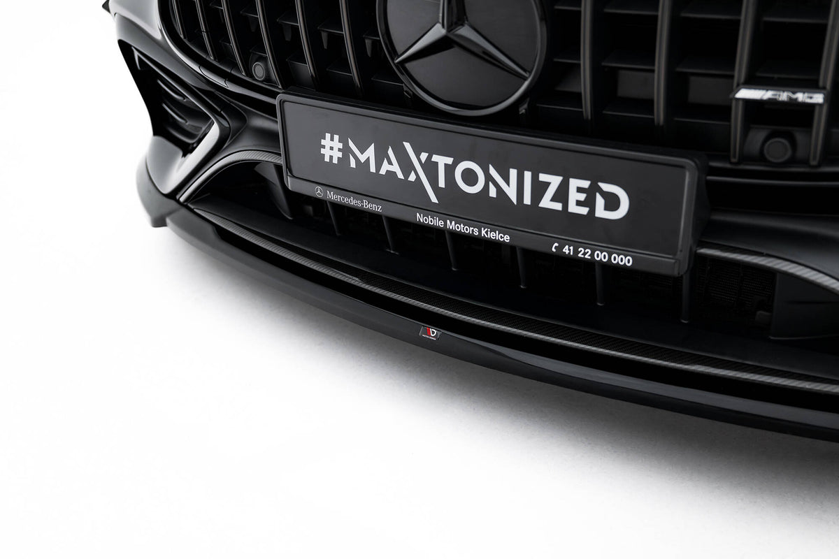Street+ Spoilerlippe Front Ansatz V.1 passend für Mercedes-AMG CLE 53 C236 schwarz Hochglanz – Ansicht 3