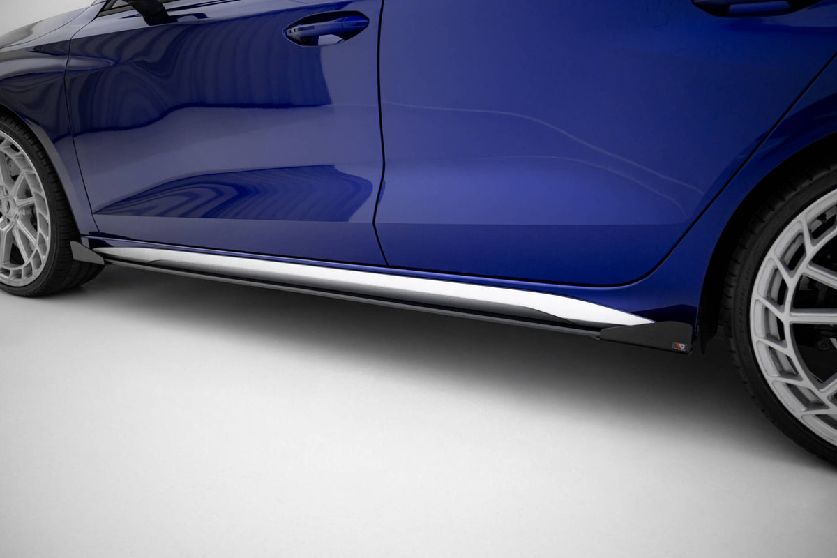Seitenschweller Flaps passend für Audi A3 S-Line Limousine / S3 Limousine 8Y Facelift schwarz Hochglanz – Ansicht 4