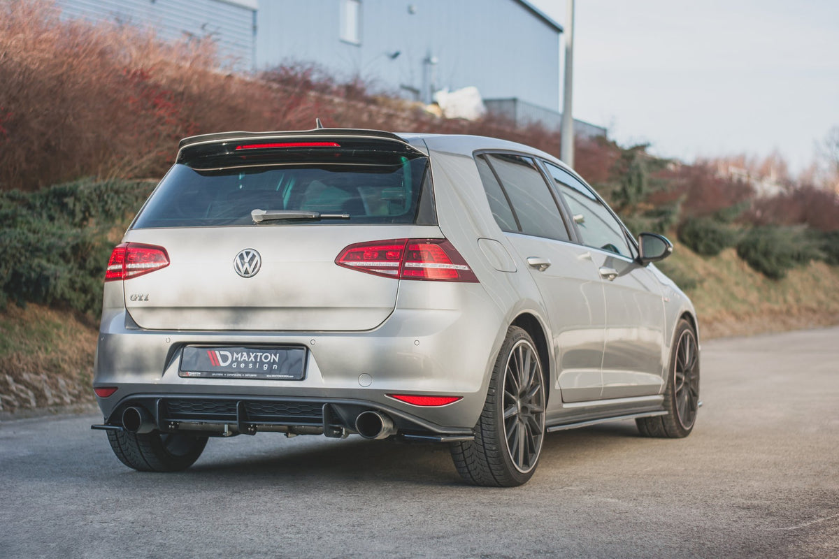 Heck Ansatz Flaps Diffusor V.2 passend für VW Golf 7 GTI  schwarz Hochglanz – Ansicht 5