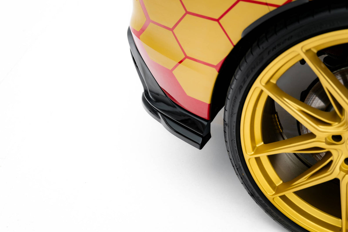 Heck Ansatz Flaps Diffusor V.3 passend für VW Golf GTI Clubsport Mk8 Facelift schwarz Hochglanz – Ansicht 4