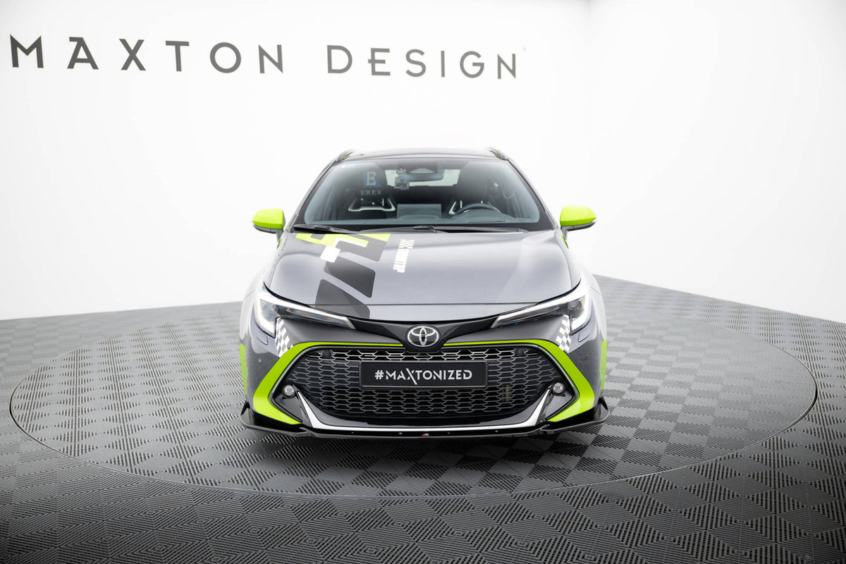 Street+ Spoilerlippe Front Ansatz passend für Toyota Corolla GR Sport XII schwarz Hochglanz – Ansicht 4