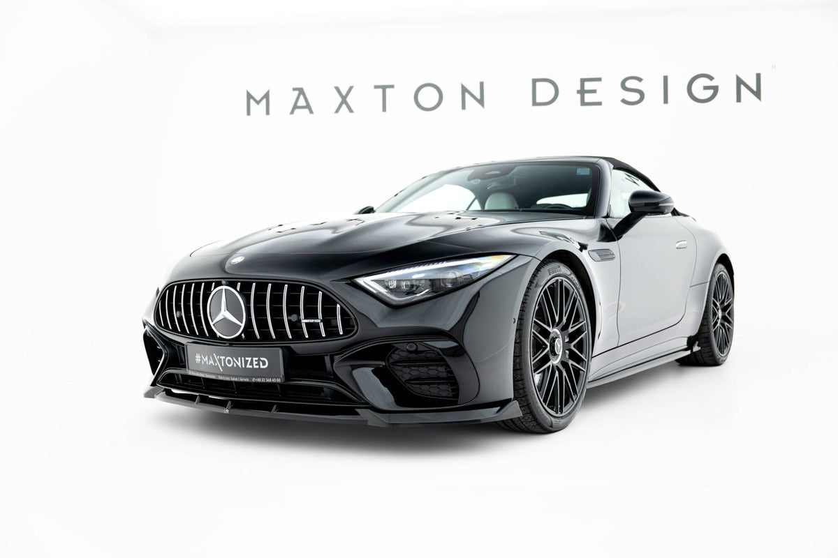 Street+ Spoilerlippe Front Ansatz passend für Mercedes-AMG SL 63 R232 schwarz Hochglanz – Ansicht 3