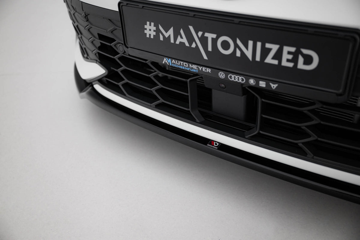 Street+ Spoilerlippe Front Ansatz V.3 passend für VW Golf GTI / GTE / R-Line Mk8 Facelift schwarz Hochglanz – Ansicht 4