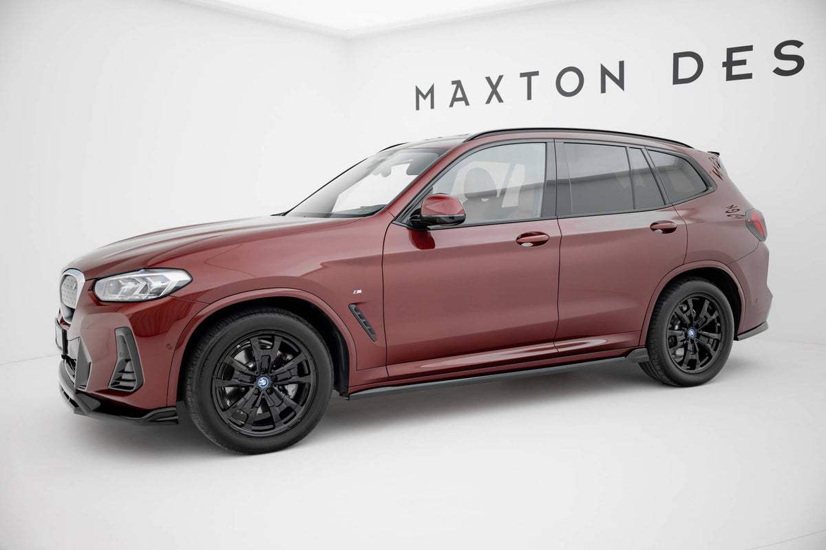 Street+ Seitenschweller Leisten passend für BMW iX3 M-Paket G08 Facelift  schwarz Hochglanz – Ansicht 1