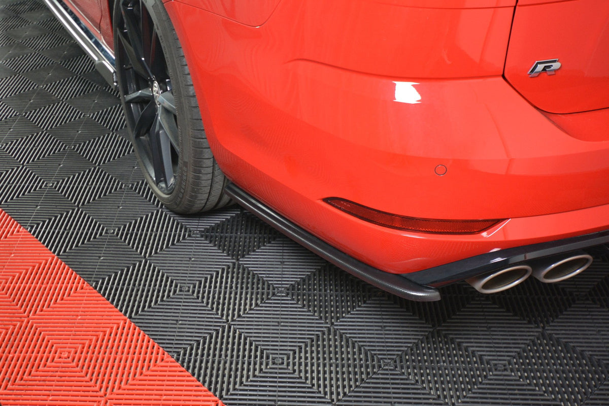 Heck Ansatz Flaps Diffusor V.1 passend für VW GOLF 7 R VARIANT FACELIFT  schwarz Hochglanz – Ansicht 3