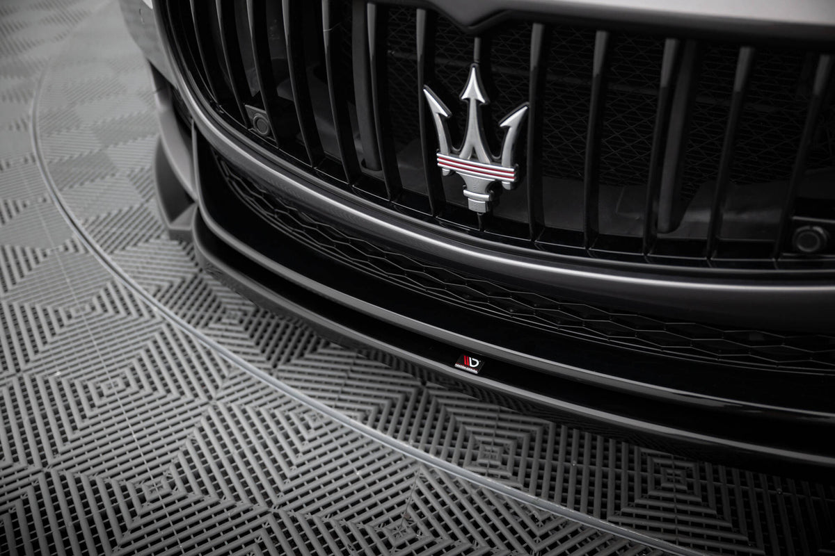 Street+ Spoilerlippe Front Ansatz passend für Maserati Quattroporte Mk6 schwarz Hochglanz – Ansicht 3