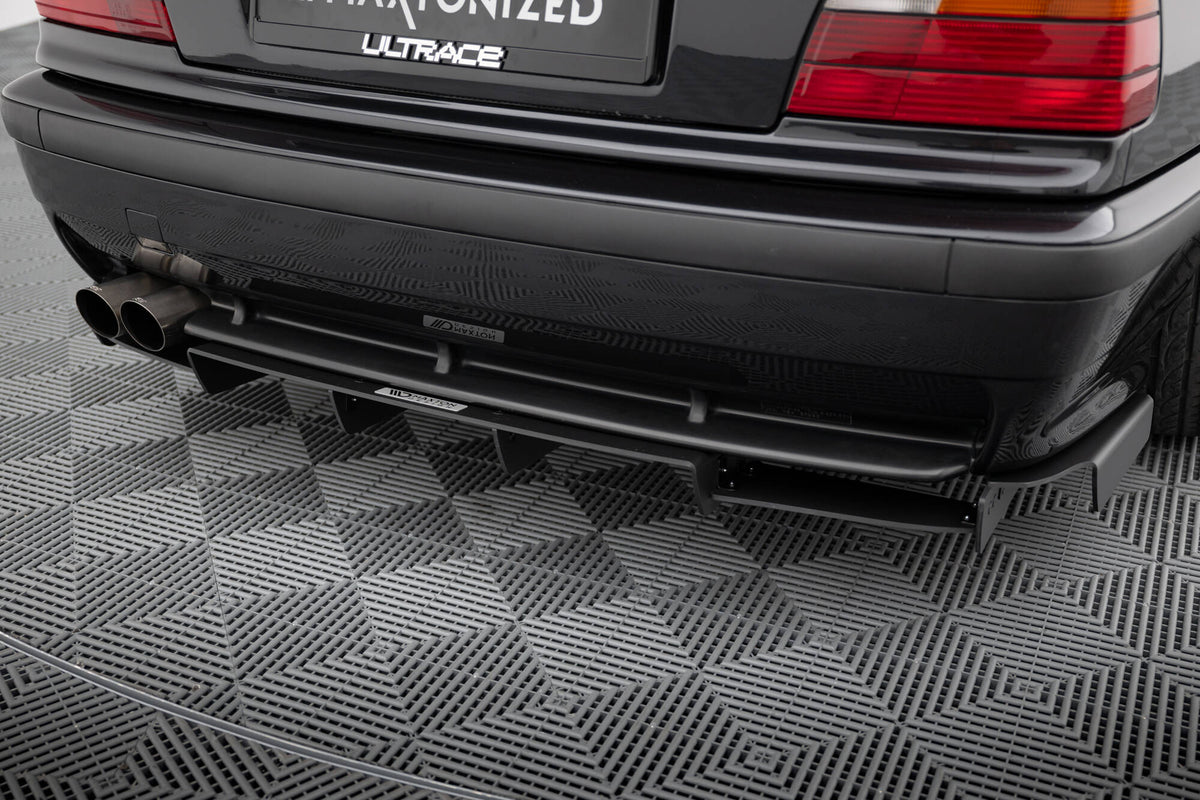 Diffusor Heck Ansatz passend für Heckschürze passend für BMW M3 / 3 M-Paket Coupe / Cabrio E36 – Ansicht 6